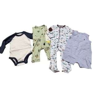 NEW Kyte BABY Carters Little Me Baby GAP Bodysuit Set 6-12 Months Avocado Dogs